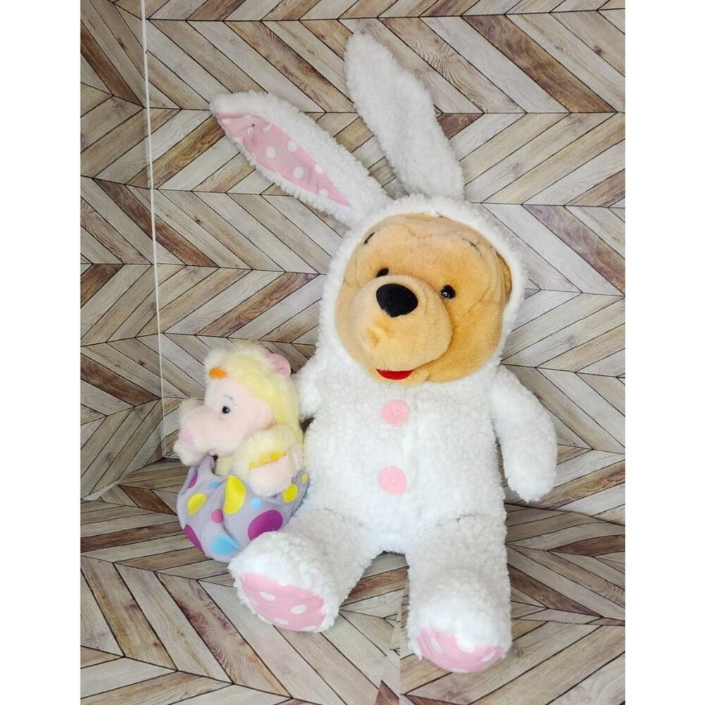 Disney Winnie The Pooh Easter Bunny Rabbit Costume Piglet Plush Stuffed Toy 16"